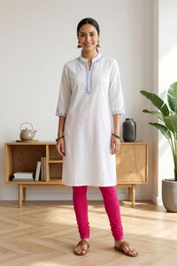 Pink Pure Cotton Skinny Fit Ankle Length Leggings