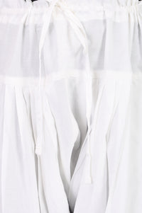 White Solid Rayon Ankle Length Afghani Salwar