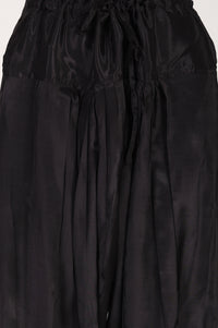 Black Relaxed Fit Patiala Salwar With Lace