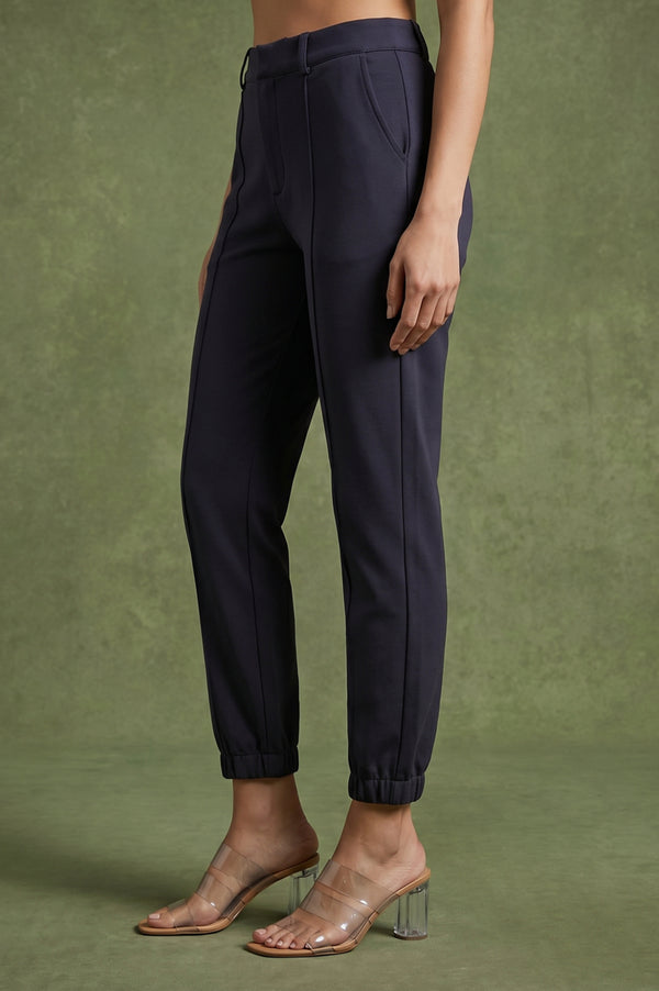 Charcoal Slim Fit Ankle Length Pants