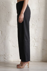 Black High Rise Wide-Leg Pants
