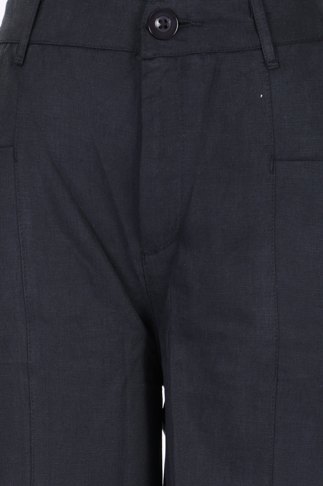 Charcoal Solid Cotton Linen Ankle Length Boss pant
