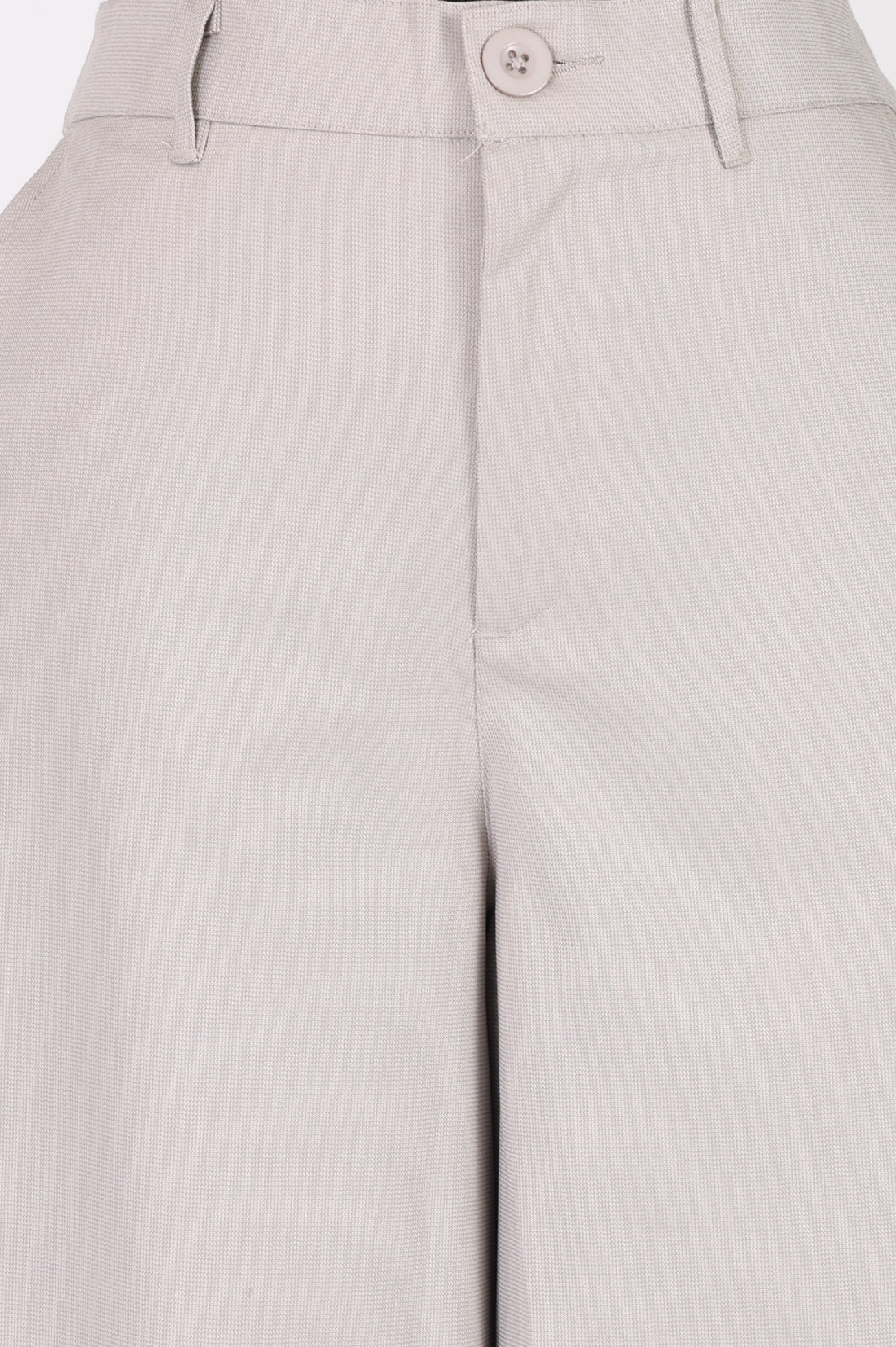 Beige Solid Ankle Length High Rise Boss pant