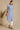 Blue and White Striped Crepe Kurta with Circular Hemline