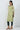 Green Abstract Printed Mirror Work Organza Straight Kurta