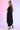 Black Solid Textured Rayon Sleeveless Straight Kurta