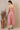 Salmon Pink Floral Printed A-line Modal Spaghetti Dress