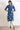 Blue Shibori Printed A-Line Pure Cotton Kurta