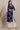 Blue Tie and Dye Kota Straight Kurta with Thread Embroidery