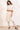 White Yarn Dyed Flared Cotton Blend Kurta