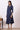 Midnight blue Polka Dots Cotton Rayon A-line Kurta