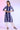 Blue Shibori Printed Thread Embroidered Straight Kurta