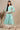 Ice Green Floral Printed Cotton Crepe Anarkali Kurta