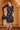 Blue Digital Foil Floral Printed Curved A-line Kurta