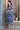 Blue Floral Printed Kota Anarkali Kurta with Gota Patti