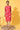 Red Digital Floral Printed Chiffon Straight Kurta