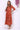 Orange Batik Printed Tiered Flared Dress
