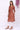 Orange Batik Printed Pure Cotton Straight Casual Kurta
