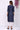 Blue Yarn Dyed Embroidered Yoke Straight Kurta