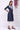 Blue Yarn Dyed Embroidered Yoke Straight Kurta