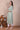 Green Dobby A-line Casual Kurta in Mandarin Collar