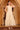 Beige Foil Print Hand Work Flared Pure Cotton Dress