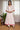 White Abstract Printed Lace Cotton Lurex Anarkali Kurta
