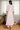 White Abstract Printed Lace Cotton Lurex Anarkali Kurta