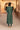 Green Abstract Print Thread Work A-Line Woven Kurta