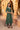 Green Abstract Print Thread Work A-Line Woven Kurta