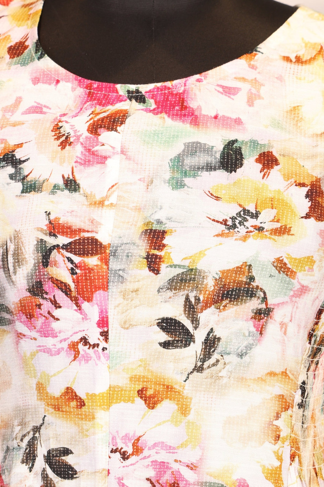 Multicolor Floral Printed A-line Dress