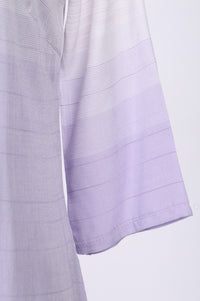 Lavender Ombre Yarn Dyed Rayon Straight Kurta