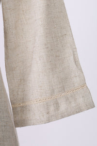 Beige Thread Embroidered Rayon Blend Straight Kurta