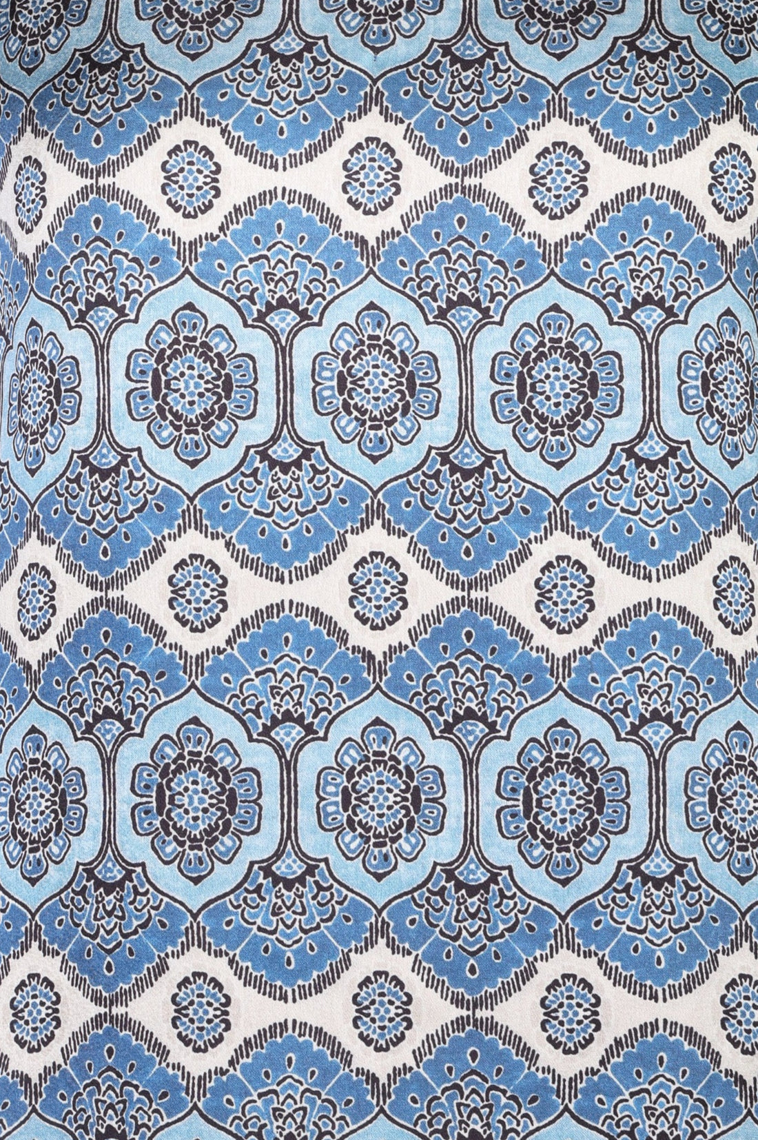 Blue Ethnic Motifs Printed Modal Straight Kurta