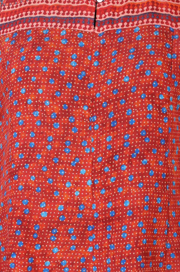 Red Ethnic Motifs A-line Kurta