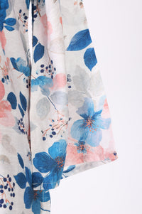 White Floral Printed Straight Kurta
