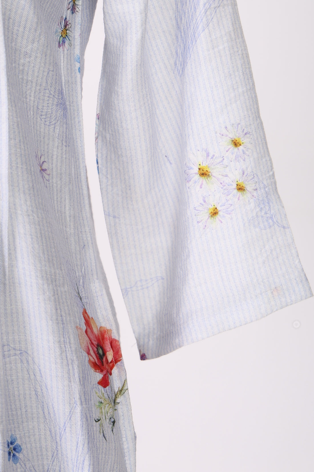Ink Blue Floral Printed Rayon Blend Straight Kurta