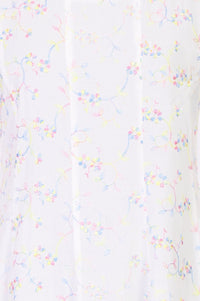 White Embroidered Rayon Anarkali Kurta