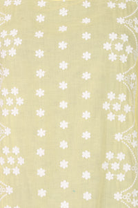 Yellow Chikankari Embroidered Pure Cotton Straight Kurta