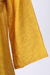 Yellow Floral Printed Rayon Straight Kurta