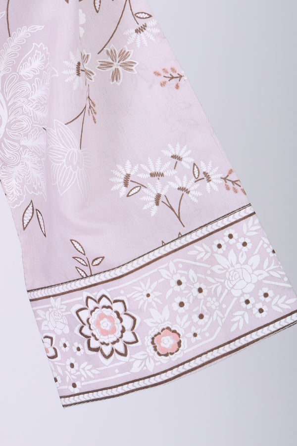 Pink Floral Printed Straight Kurta