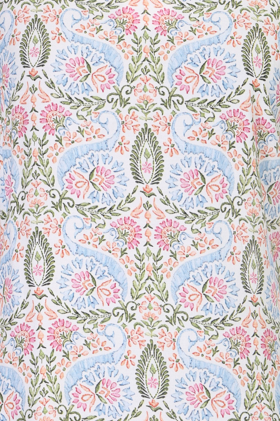 White Floral Printed Rayon Straight Kurta