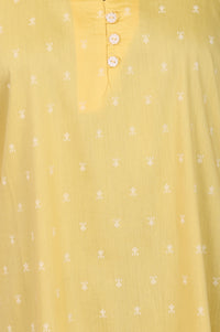 Yellow Ethnic Motif Straight Kurta