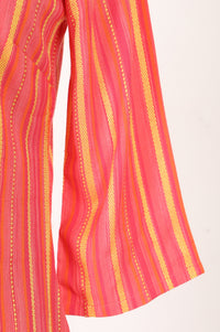 Coral Yarn Dyed Cotton Blend Straight Kurta
