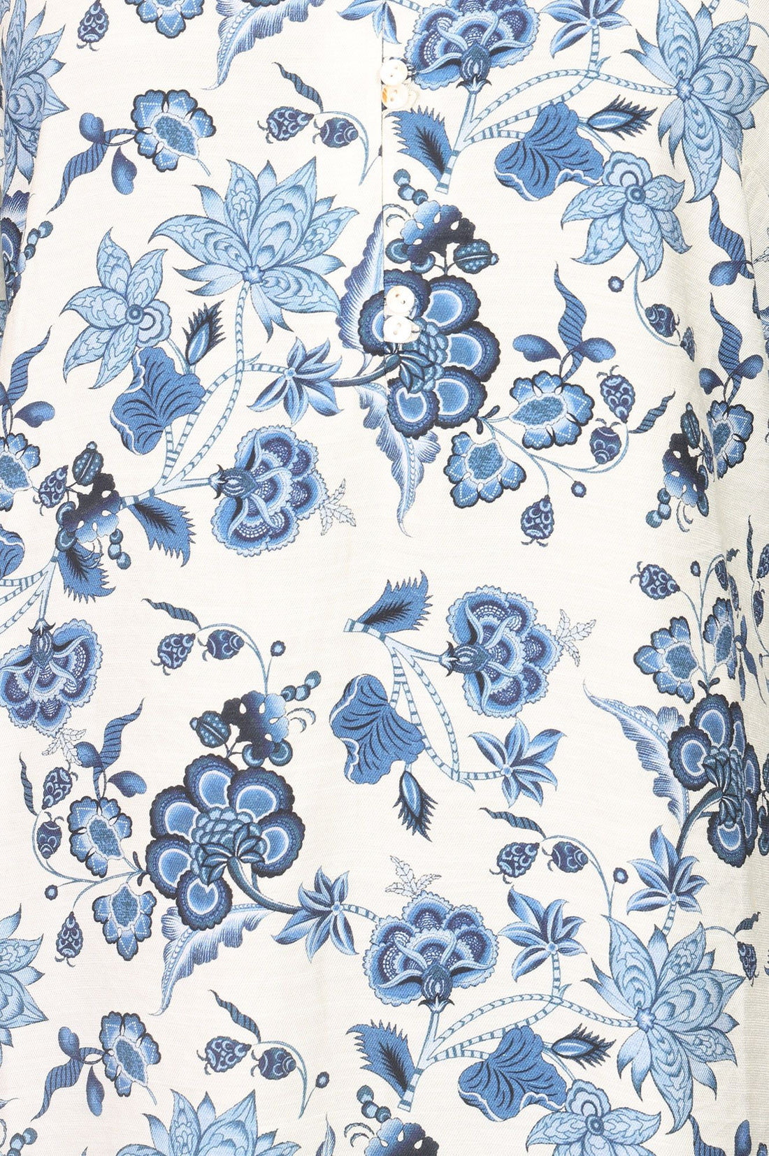 Off White Floral Printed Rayon Straight Kurta