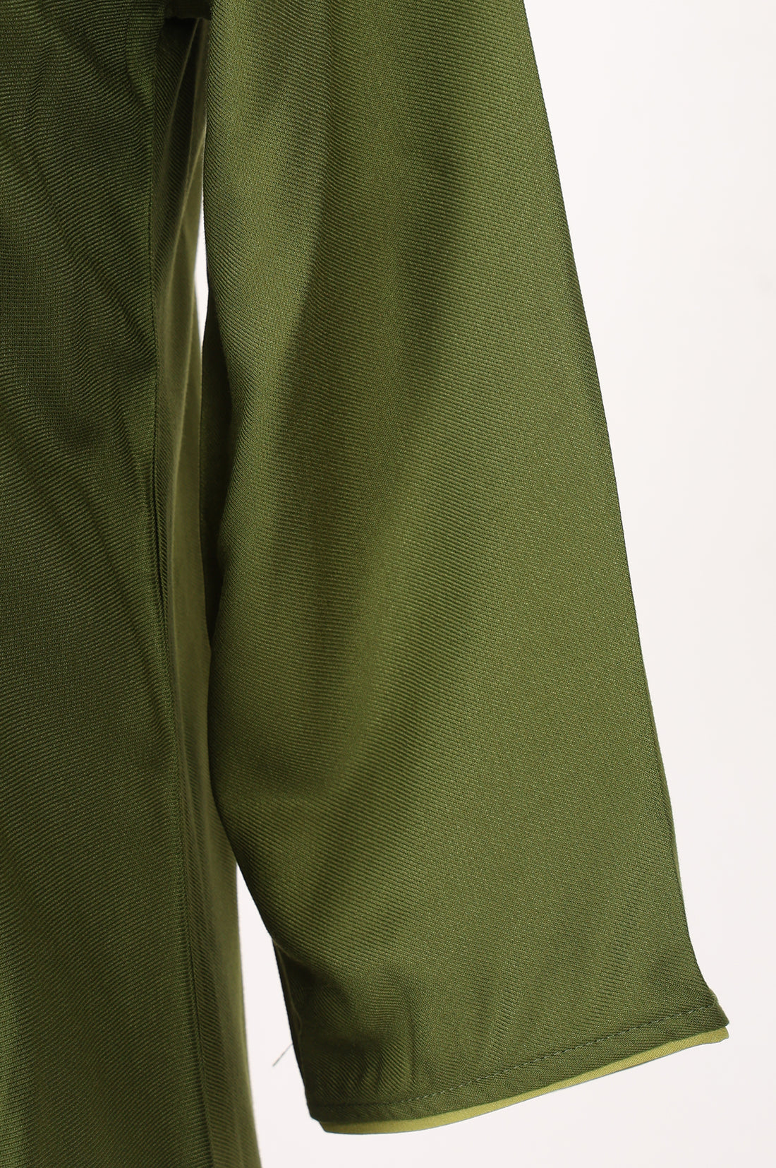 Olive Embroidered Straight Kurta