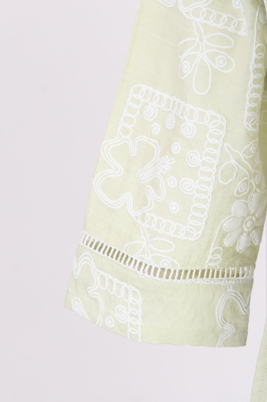 Light Green Geometric Printed Rayon Straight Kurta