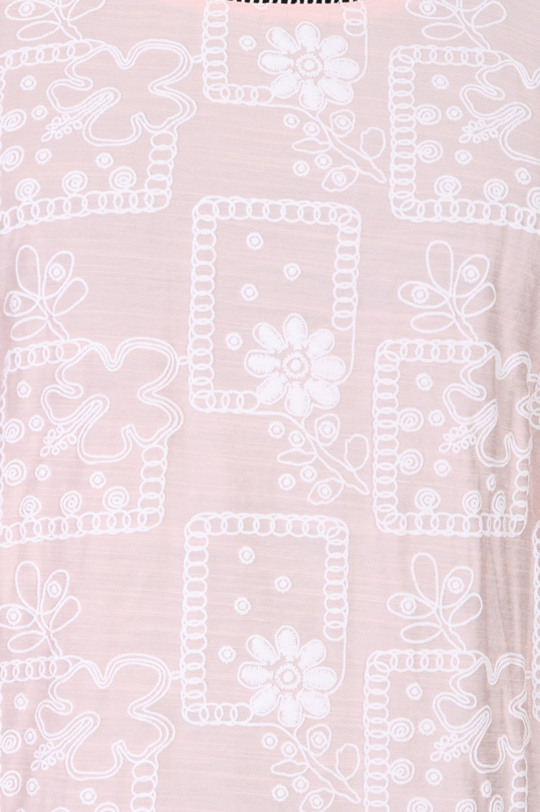 Pink Geometric Printed Rayon Straight Kurta