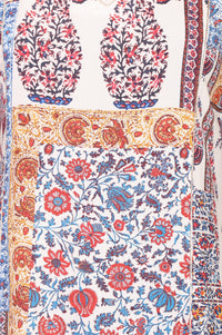 Off White Ethnic Motifs Rayon A-line Kurta