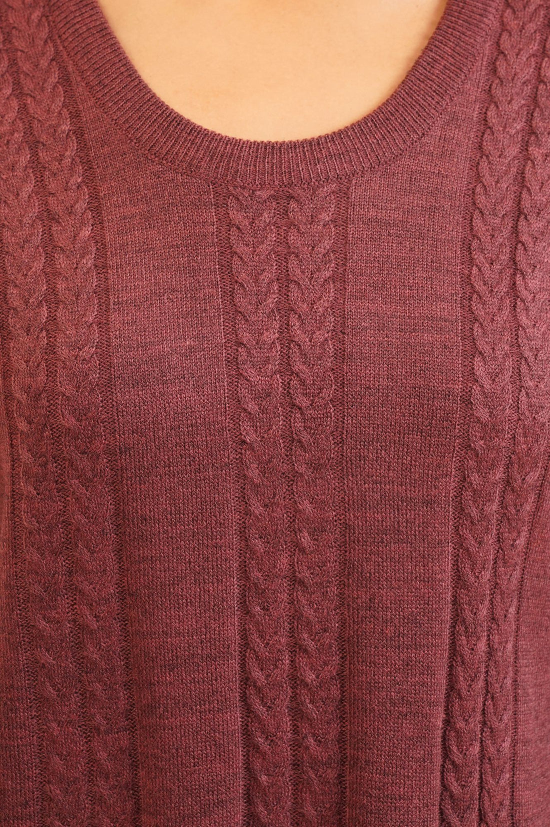 Burgundy Textured Acrylic Straight Winter Kurta